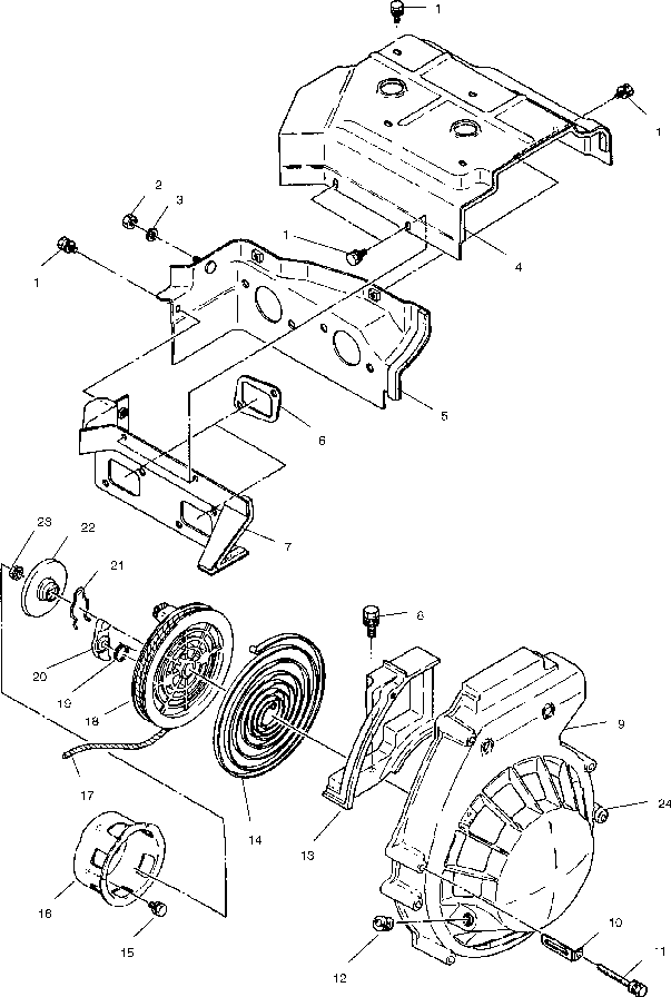 Blower housing & recoil - s01lt3as