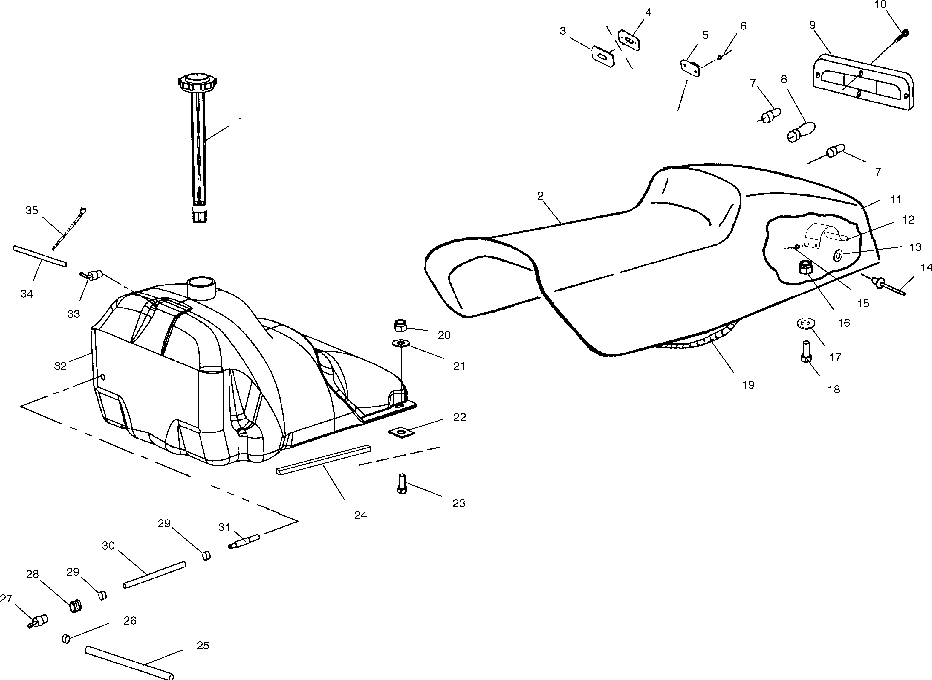 Seat and gas tank - s01np6es