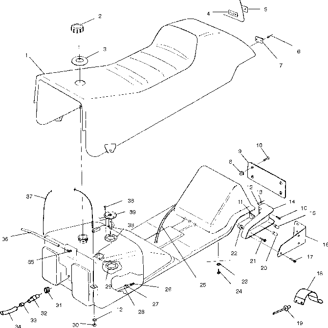 Seat and gas tank - s01sb8as