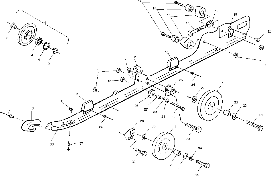 Rail mounting (suspension) - s01sb8as