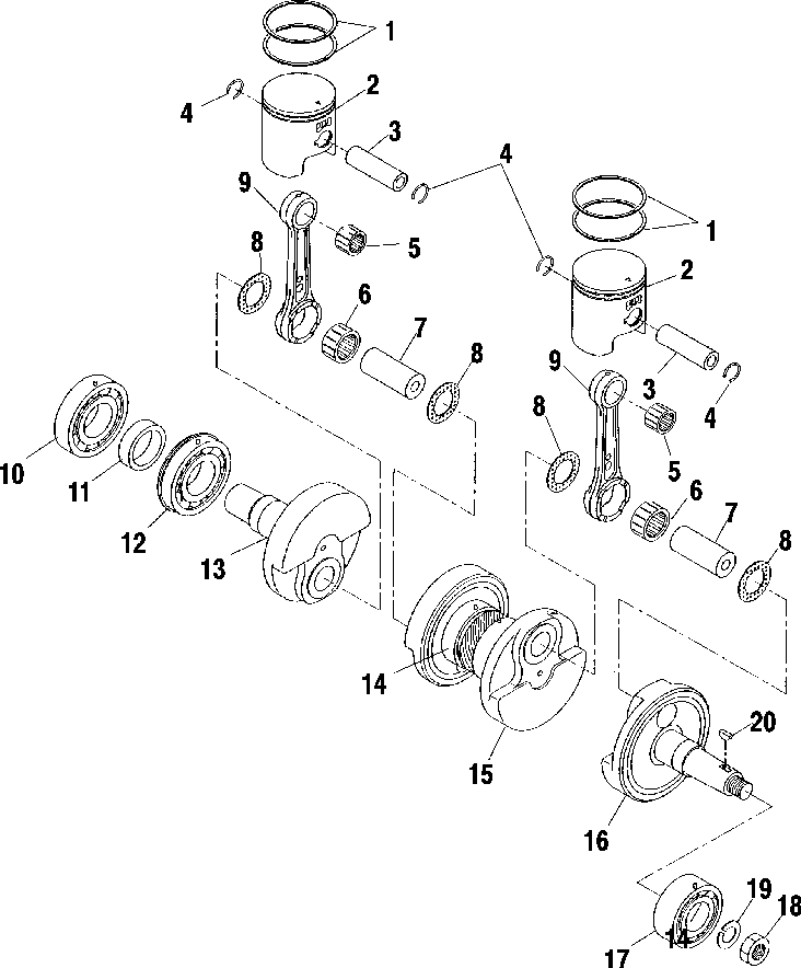 Piston and crankshaft - s01sd5bs