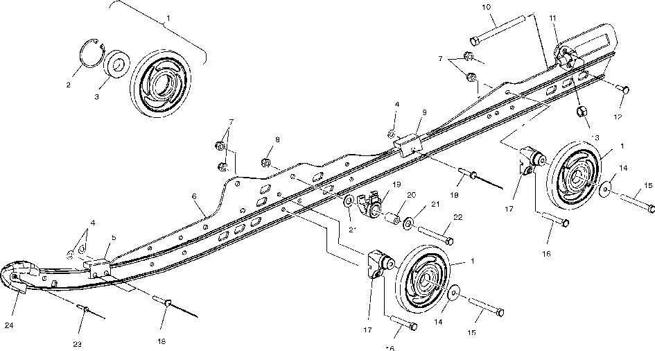 Rail mounting suspension - s01sm8bs