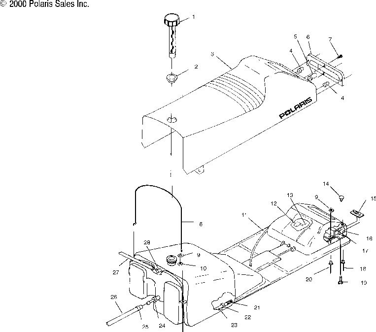 Seat and gas tank - s01sr5as