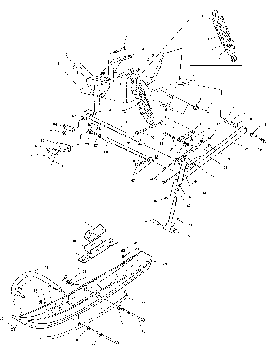 Front suspension and ski - s01sr5bs