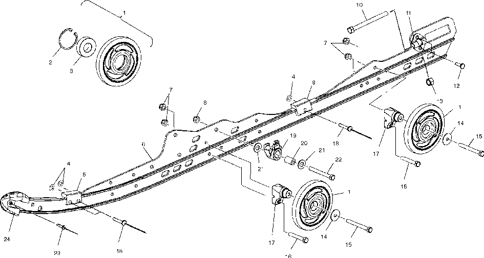 Rail mounting suspension - s01sr7as