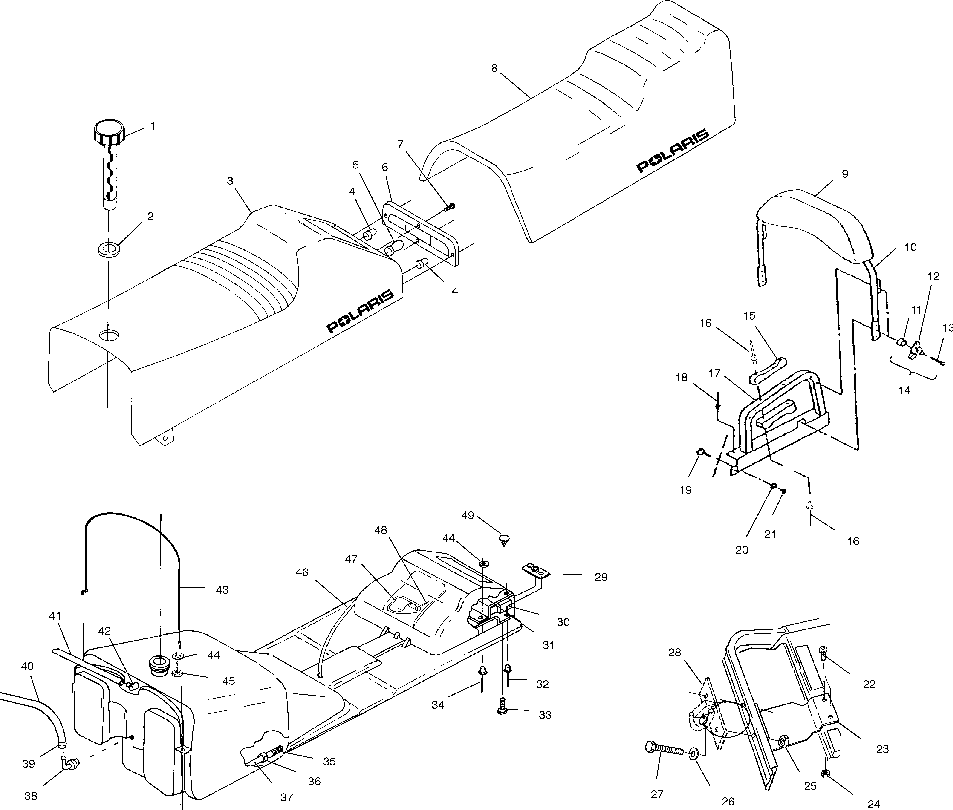 Seat and gas tank - s01ss7as