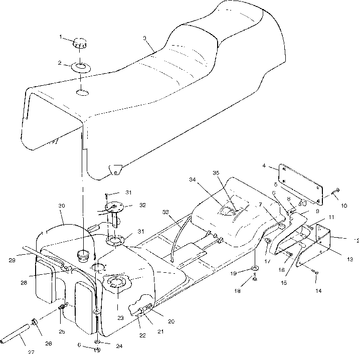 Seat and gas tank - s01st4bs