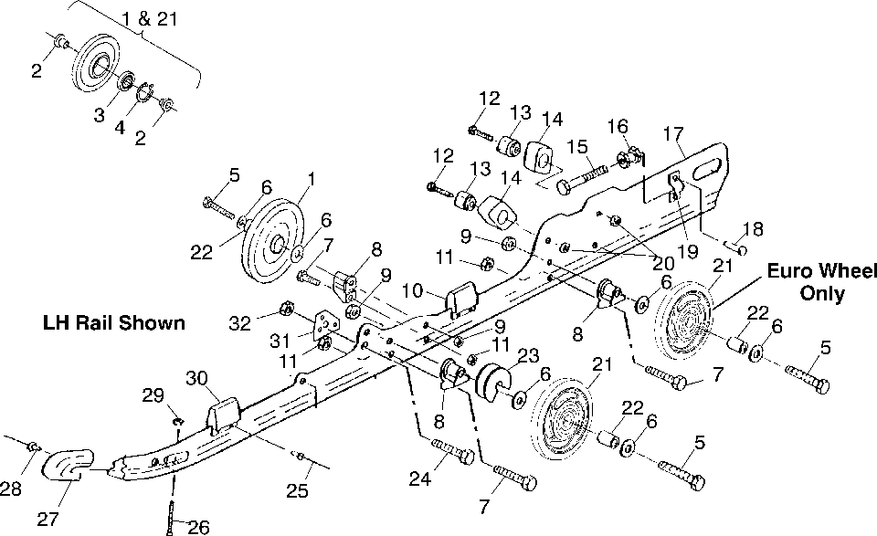 Rail mounting (suspension) - s01st5bs