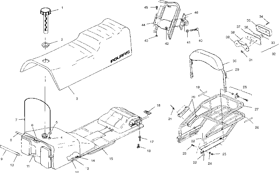 Seat and gas tank - s01sd5bs