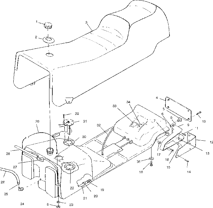 Seat and gas tank - s01st6es