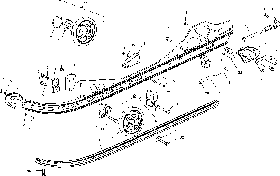 Rail mounting (suspension) - s02nd7cs