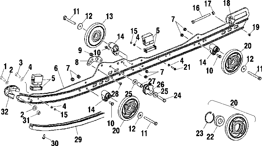 Rail mounting (suspension) - s02nj6es