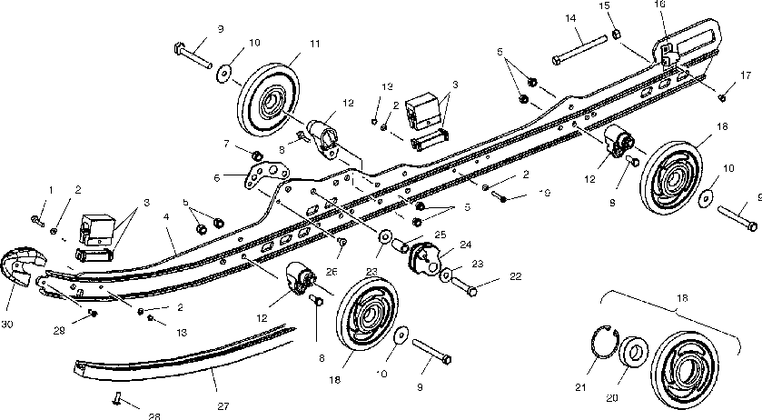 Rail mounting (suspension) - s02nk7cs