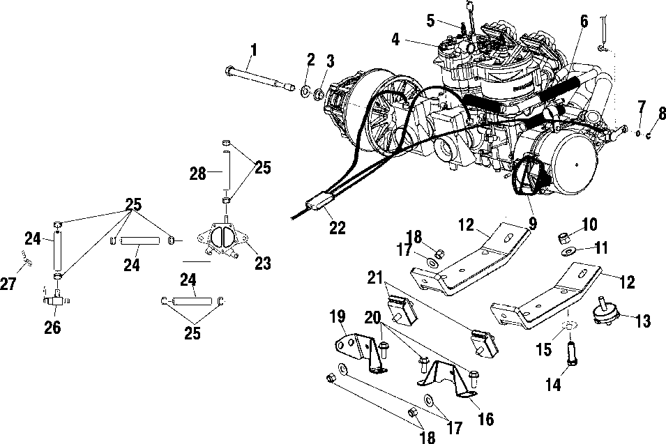 Engine mounting - s02nl8cs_csa