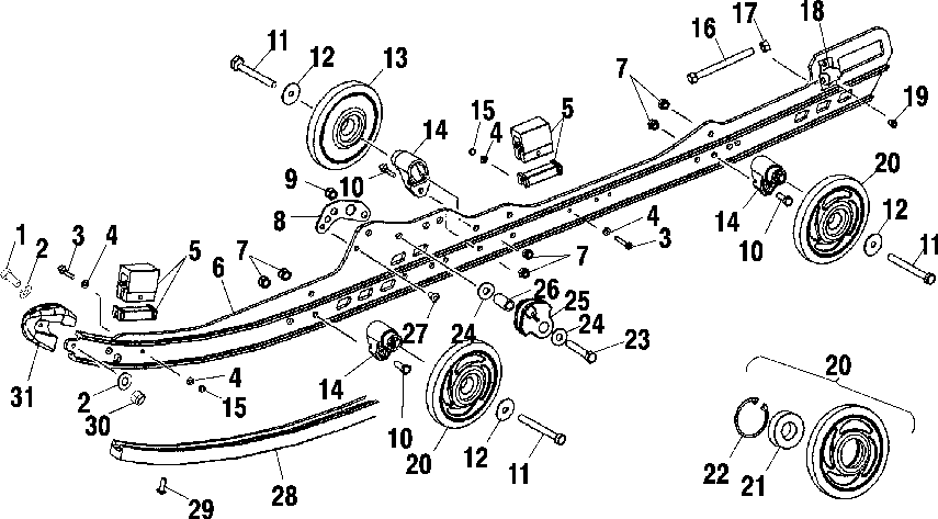 Rail mounting (suspension) - s02nm8cs