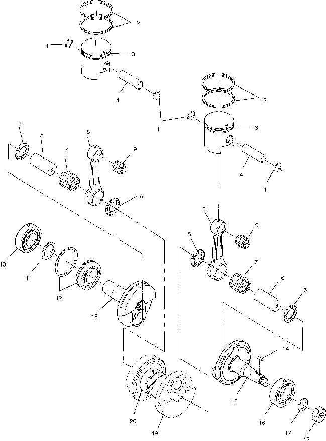 Piston and crankshaft - s02nx4fs