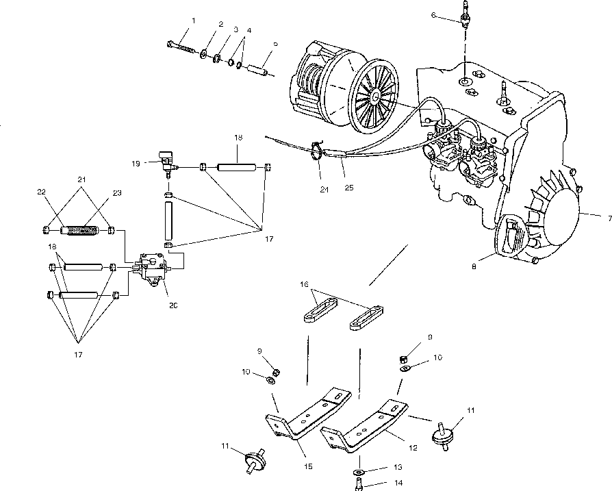 Engine mounting - s02nx4fs