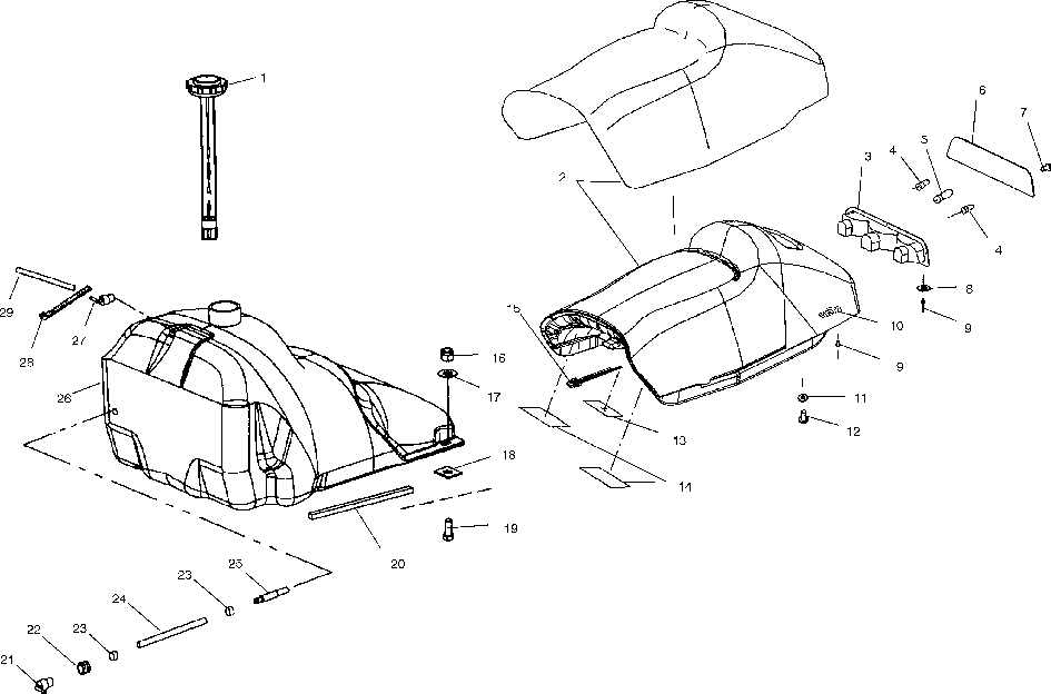 Seat and gas tank - s02nx6es