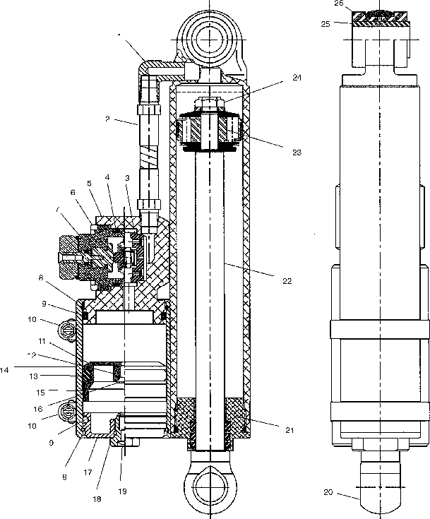 Shock (rear track)(ryde fx) - s02nx6es