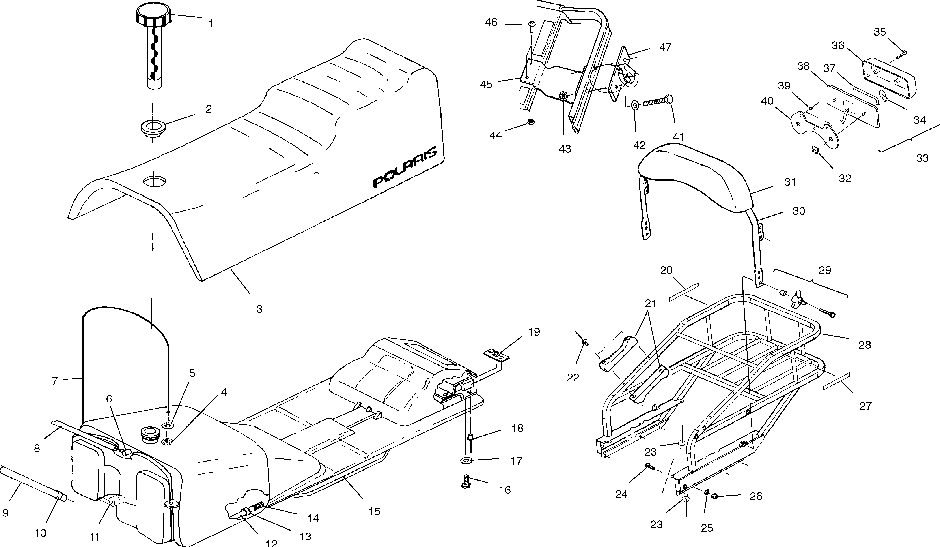 Seat and gas tank - s02su5bs_s02sd5be