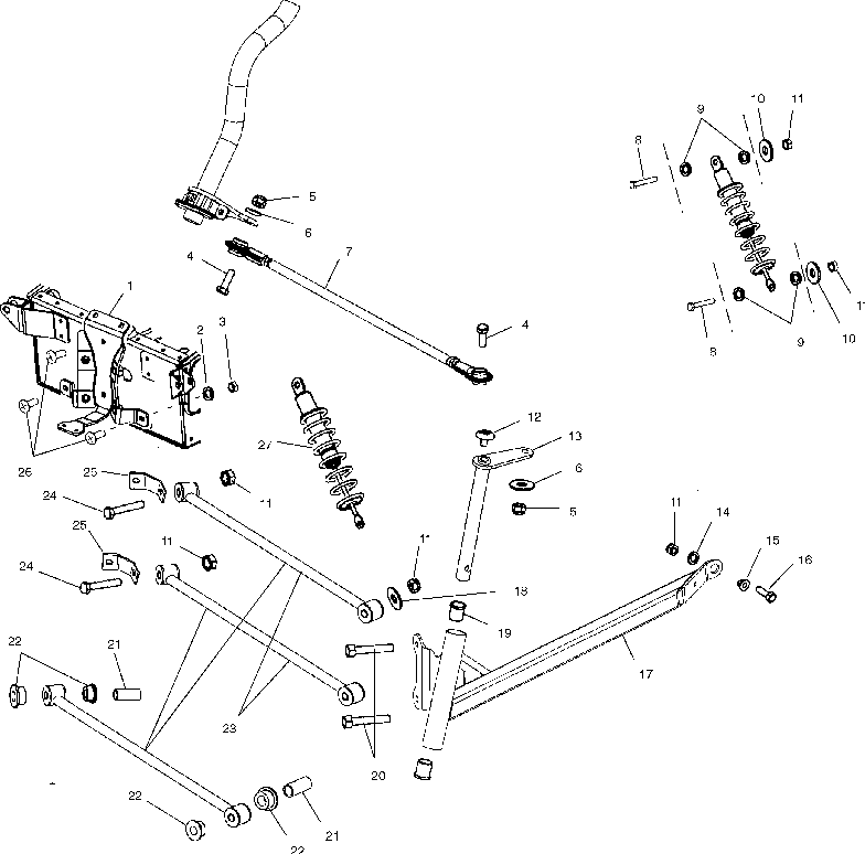 Front suspension and steering - s02wb1as