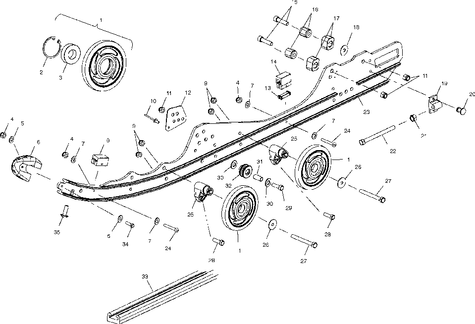 Rail mounting (suspension) - s03nb3as_s03nd3as