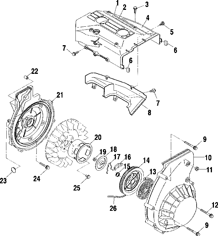 Blower housing and recoil starter - s03nb5bs_a-s03na5bs-s03nf5bs-s03ne5bs