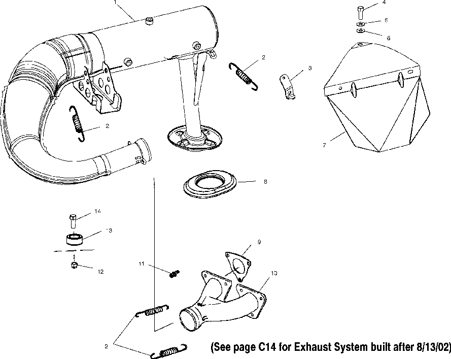 Exhaust system (built before 8_13_02) - s03nd5bs