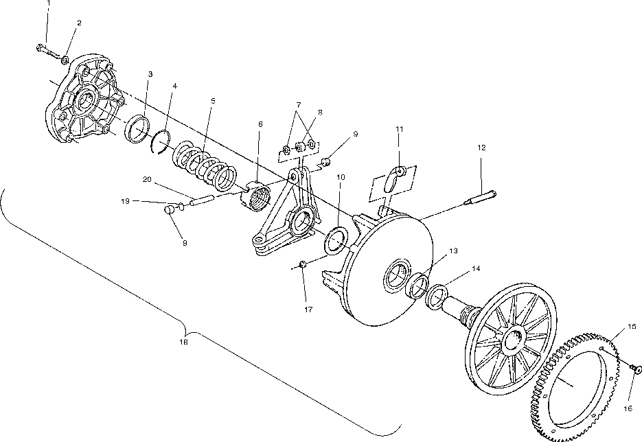 Drive clutch (electric start models) - s03nk7cs_a-s03nl7cs_a-s03nk8cs_a-s03nl8cs_a-s03nm8cs