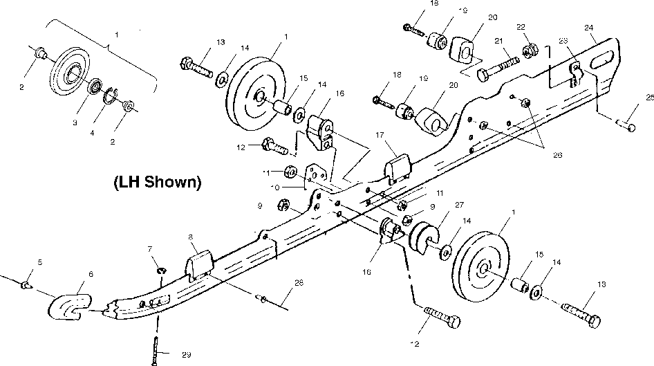 Rail mounting (suspension) - s03st5bs