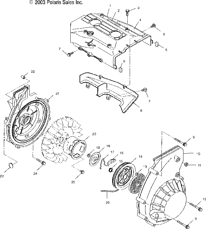 Blower housing and recoil starter - s04nd5bs