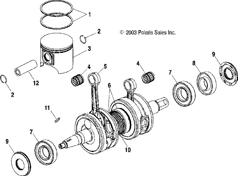 Piston and crankshaft - s04nd6es_esa_esb