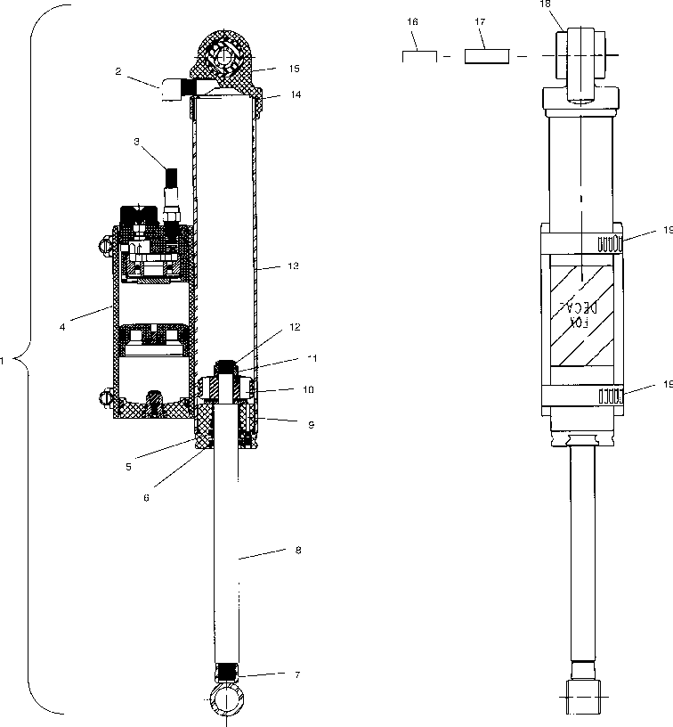 Shock and reservoir (rear track)(edge) - s04np5bs_a_b-s04ne5bs