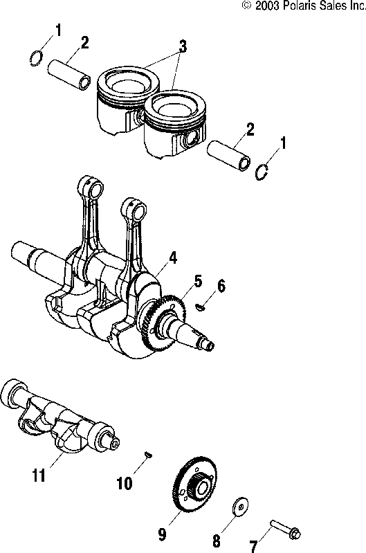 Crankshaft and piston - s04nt7ds