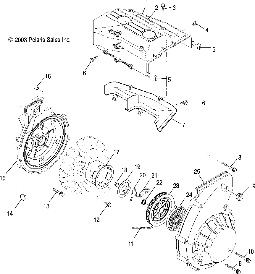 Blower housing and recoil starter - s04nx5bs_be