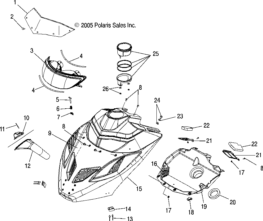 Hood assembly - s07mx4cs_ce