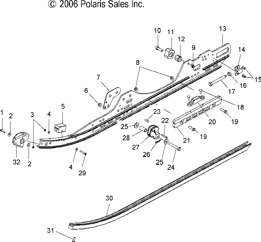 Suspension rail assembly - s07mx4cs_ce