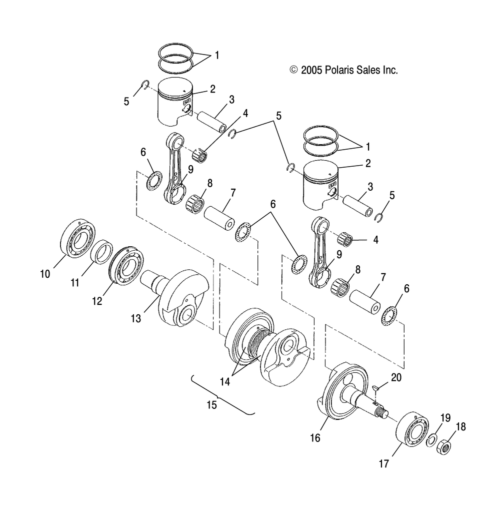 Engine piston and crankshaft - s07nt5bs_bsa_be_bea