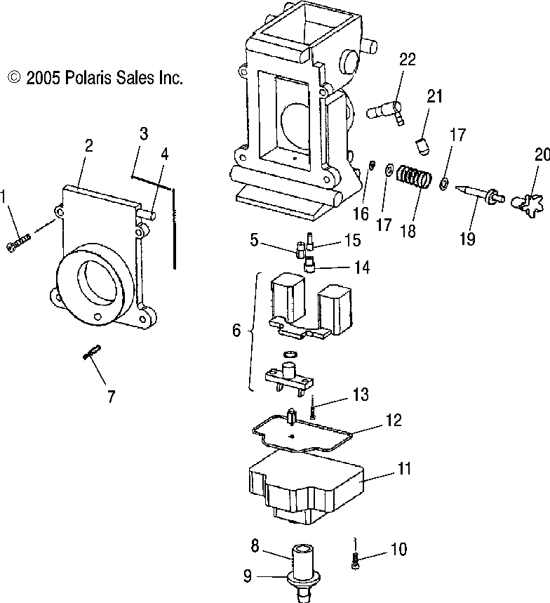 Engine carburetor lower - s07pk6fs_fe_pm6fs_pm6fsa