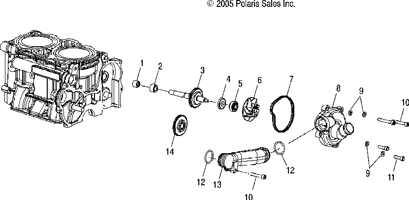 Engine water pump - s07pp7fs_pp7fsa_pp7fe_pd7fs_pd7fe