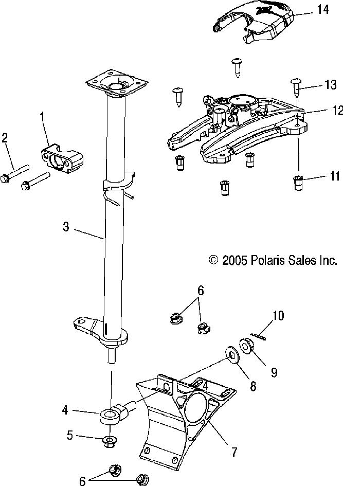 Steering post assembly - s07pp7fs_pp7fsa_pp7fe_pd7fs_pd7fe