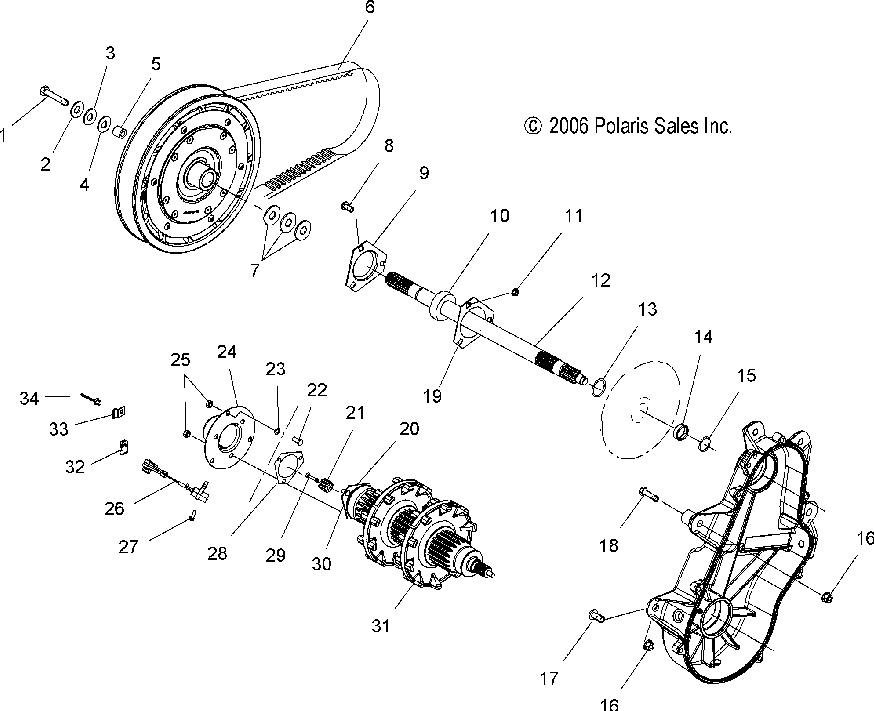 Drive train assembly - s07ps6hs_hsa_hsb