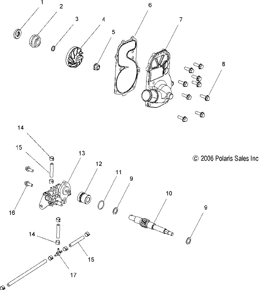 Engine water pump_oil pump - s07ps6hs_hsa_hsb