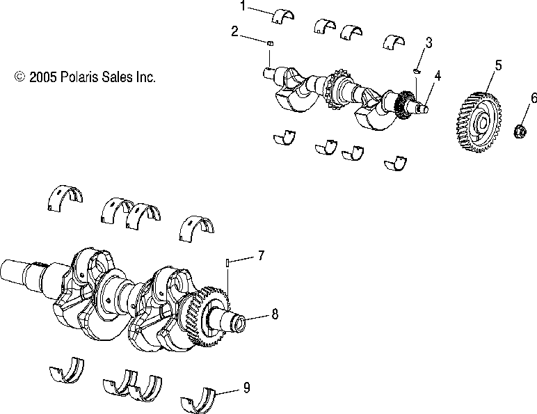 Engine crankshaft and balance shaft - s07ps7fs_fe