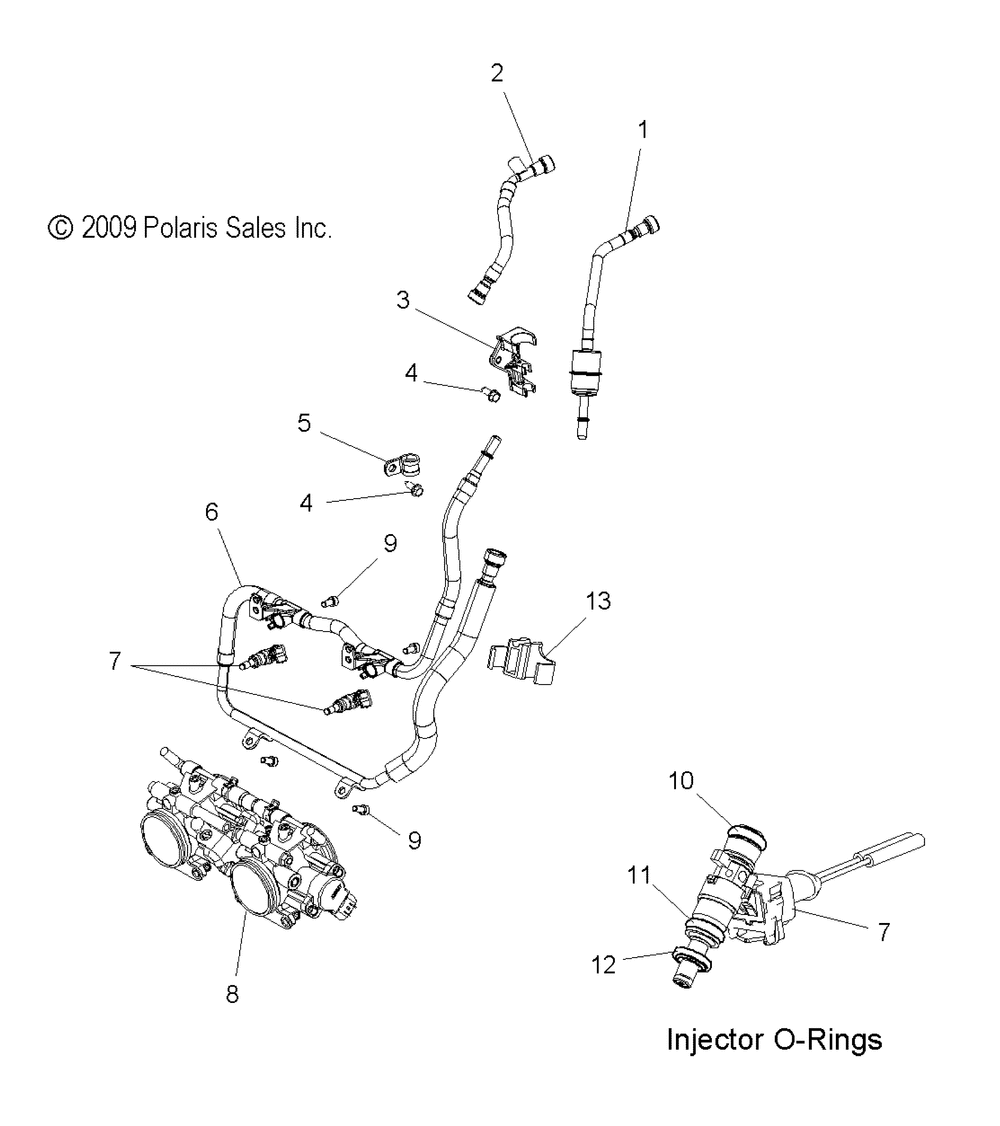 Fuel system rail lines and throttle body - s10bf6ksl_ksa_kea