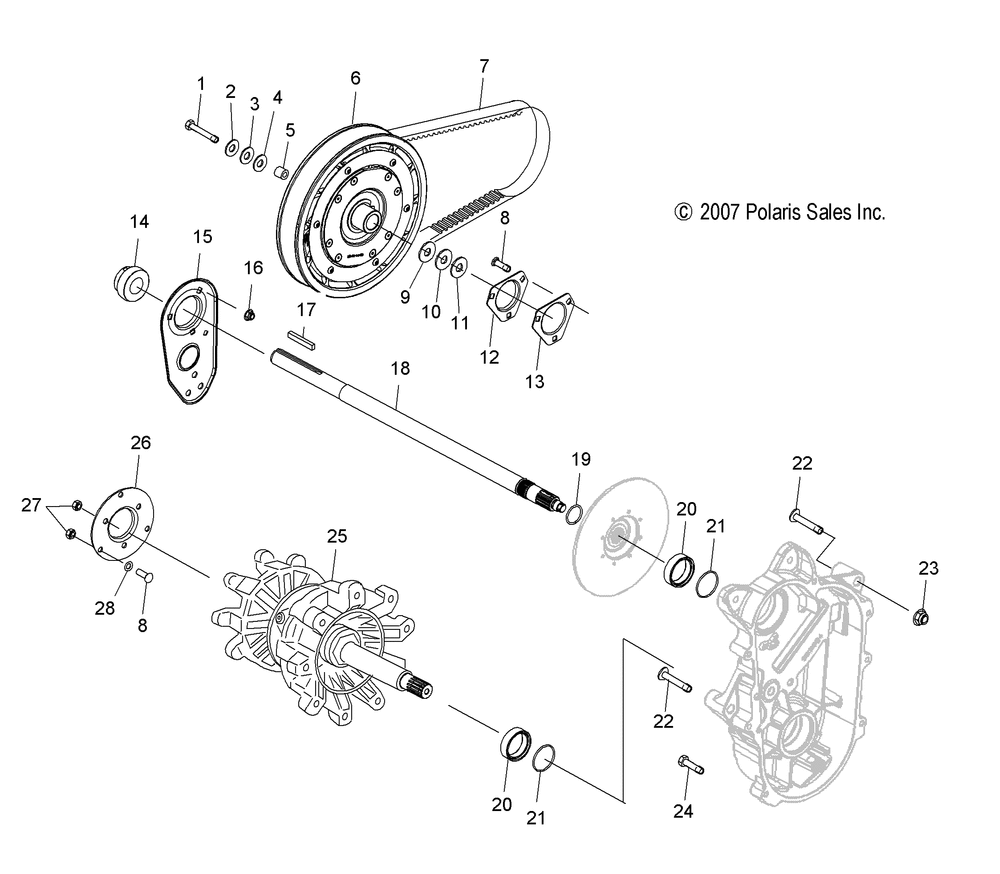 Drive train jackshaft and driveshaft - s10mx6jsa_jea