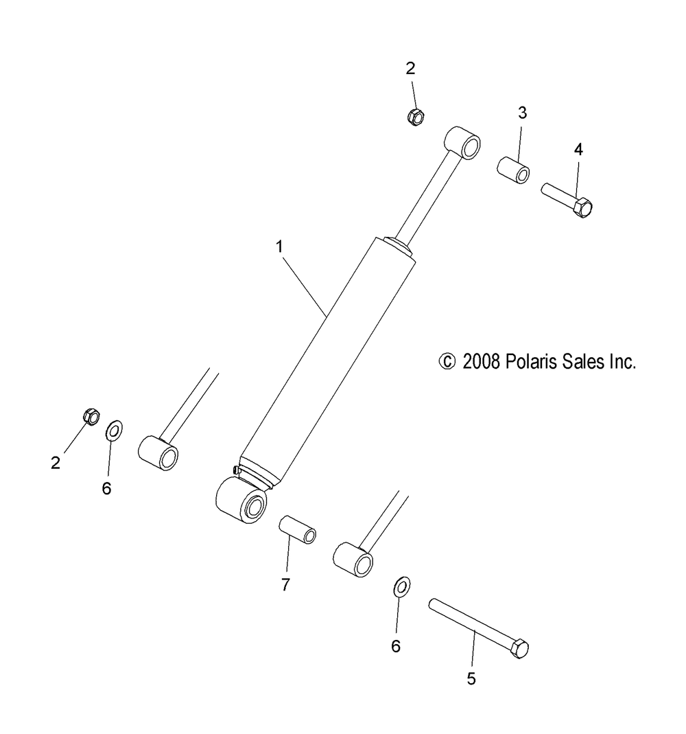 Suspension shock rear track - s10nj5bsa_bsl