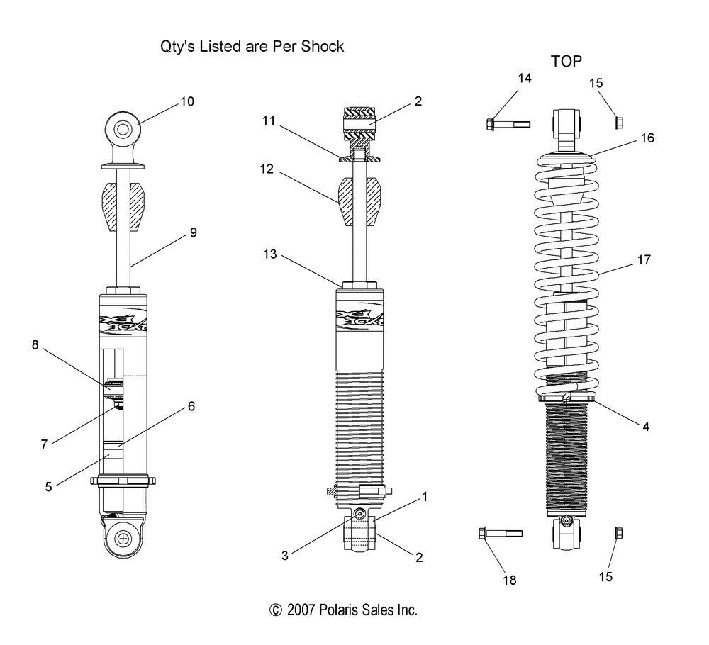 Suspension shock ifs (7043245) - s10pd7fsl