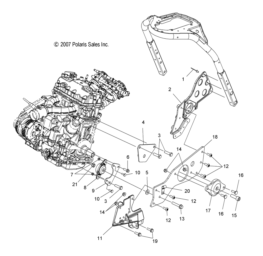 Engine mounting lh - s10pd7fsl