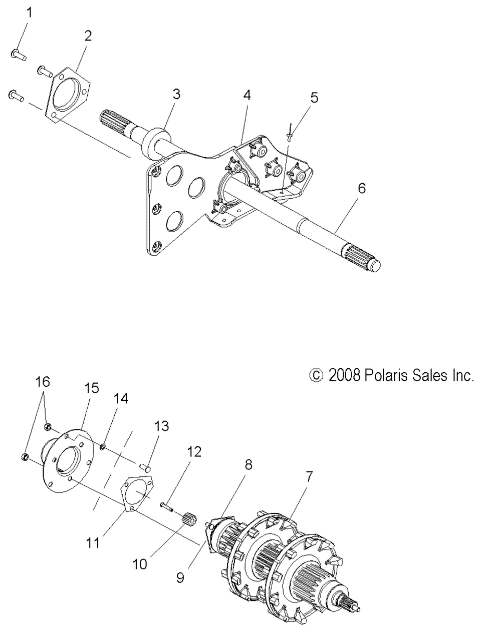 Drive train jackshaft and driveshaft - s10pd7fsl